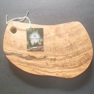 Handmade Olive Wood Charcuterie Bread Cheese Cutting Board Arte Legno 12x7"